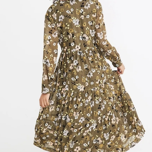 Madewell Cinched Waist Midi Dress Wildblooms Womens - Picture 2 of 8